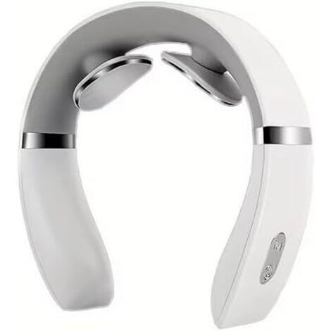 Masajeador eléctrico portátil para cuello y hombros, 15,6 cm x 15,9 cm, blanco (1/5)