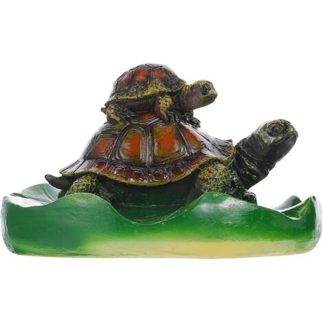 Figura decorativa flotante de tortuga Veemoon para estanque, hecha de resina. Decoración acuática realista para estanques y acuarios. Detallada, ligera y duradera. (1/5)