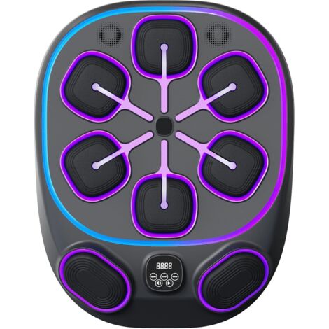 Máquina de boxeo musical Bluetooth genérica para adultos, 9 modos de velocidad y modo de conteo, máquina de entrenamiento electrónica LED para montaje en pared, equipo de entrenamiento musical (1/5)