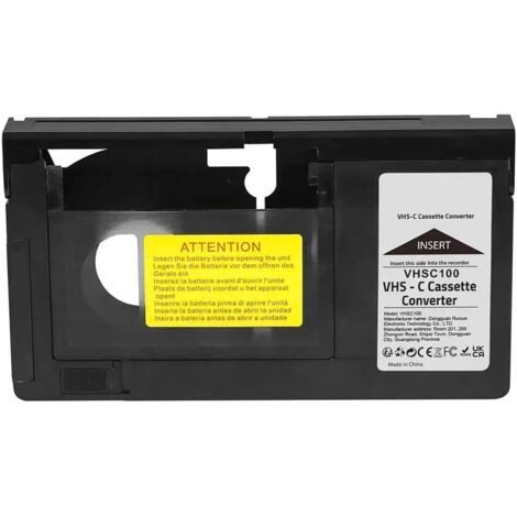 Adaptador de casete VHS-C, convertidor VHS, adaptador de caja de conversión de vídeo, convertidor de casete VHS, reproductor de cintas de VHS a VHSC, no compatible con Mini DV Hi8 de 8 mm