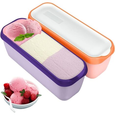 Set De Recipientes Para Helado Walfos De 1,5 L Y 240 Ml Con Tapa De
