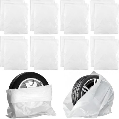 Juego de 16 bolsas impermeables para neumáticos de coche (hasta 22"). Funda protectora para neumáticos de coche, a prueba de polvo. Almacenamiento en bolsa. (1/5)