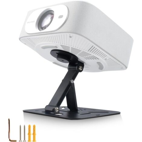 Soporte para proyector 3 en 1: soporte para proyector portátil, montaje en pared y techo con rosca de 6,35 mm, fácil instalación con ajuste de 180 grados, compatible con la mayoría