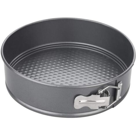 Ronde bakvorm met antiaanbaklaag en afneembare bodem voor gemakkelijk lossen, geschikt voor koelkast en vriezer, grijs, 18,3 cm (1/2)