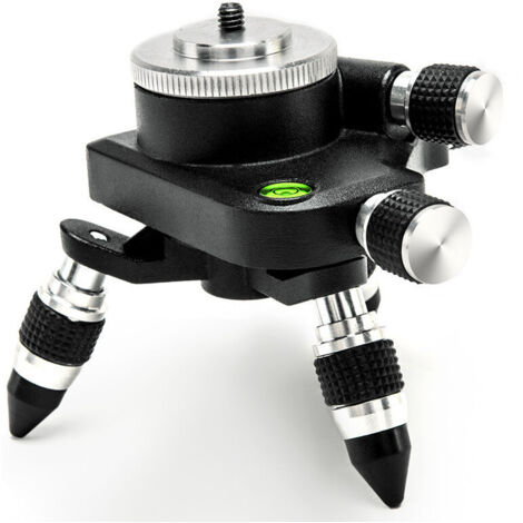FOREHILL Laser-Nivellieradapter, Stativhalterung aus Aluminiumlegierung, 1/4"- und 5/8"-Gewinde für die meisten Laser-Nivelliergeräte, um 360 Grad drehbarer, schlanker Sockel (1/5)