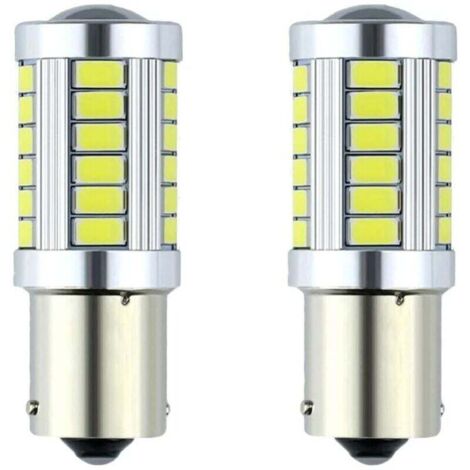 FOREHILL 10er-Pack 1156 BA15s P21W 33SMD 5730 LED-Auto-Rücklichtlampen R5W (Weiß, 1156) (1/5)