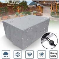 Rechteckige Gartenmöbelabdeckung, wasserdichte, staubdichte und UV-beständige Schutzhülle aus Polyester für Gartenstühle oder -tische (Größe: 225×116×82cm)