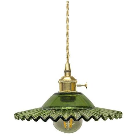 FOREHILL E27 Lampada a sospensione in vetro vintage industriale Lampada a soffitto retrò Illuminazione a soffitto industriale Lampade a sospensione in vetro retrò Lampade a sospensione da soffitto (ve (1/5)