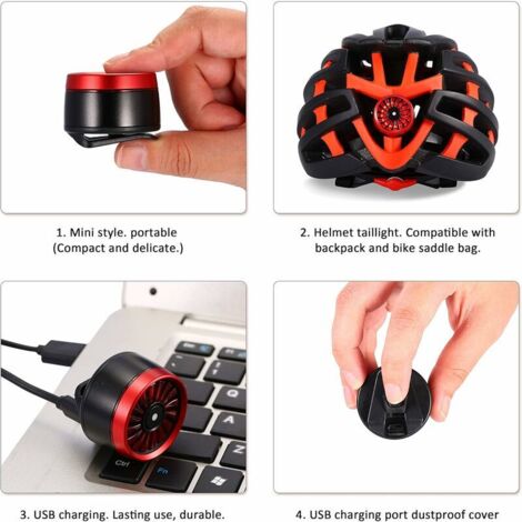 Luce Posteriore Bici Senza Fili Con Allarme E Telecomando - 160 Lumen, IP65, Segnali Rotanti