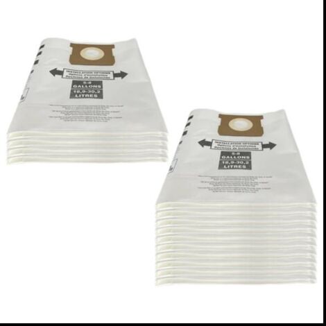 Sacchetto antipolvere universale Ridgid VF per aspirapolvere a secco da 5 a 8 galloni per aspirapolvere Shop Vac da 45420 galloni (1/5)