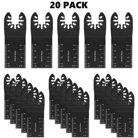 Kit di accessori per lame per seghe multiuso, 20 pezzi di accessori per utensili oscillanti multifunzione (1/5)