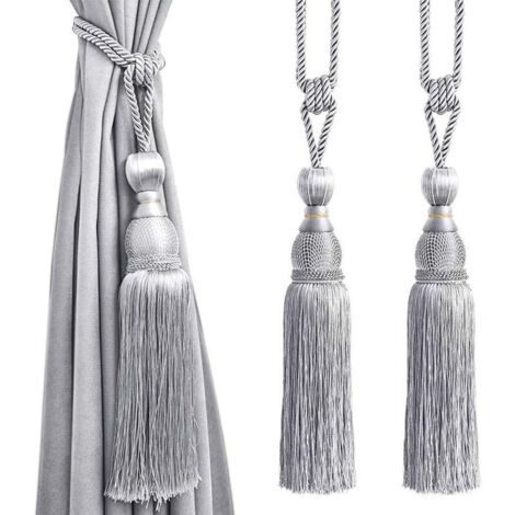 FOREHILL Tenda da tennis con filo d'oro, con pallina da appendere, con nappa per le orecchie, cinturino grigio argento 2 (1/5)