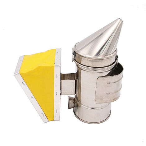 Esportazione di strumenti per l'apicoltura, mini affumicatore in pelle in acciaio inossidabile, mini affumicatore con punta a tromba (1/5)