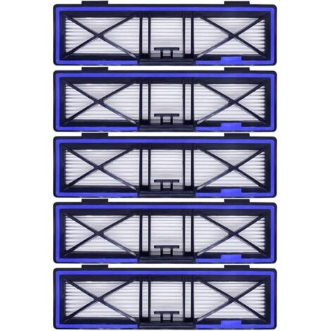 FOREHILL Confezione da 5 filtri HEPA H12 di ricambio blu compatibili con gli aspirapolvere robot Neato D10, D9, D8, D7, D6, D5, D4, D3. (1/5)