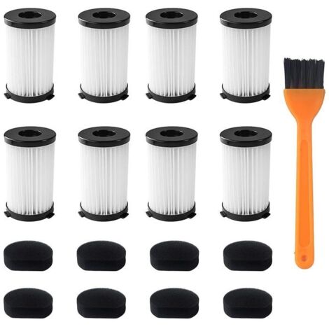 Filtros de repuesto para las aspiradoras MOOSOO D600 y Ariete Handyforce RBT 2761 y RBT 2759. Contiene 8 filtros + 8 filtros de repuesto. (1/5)