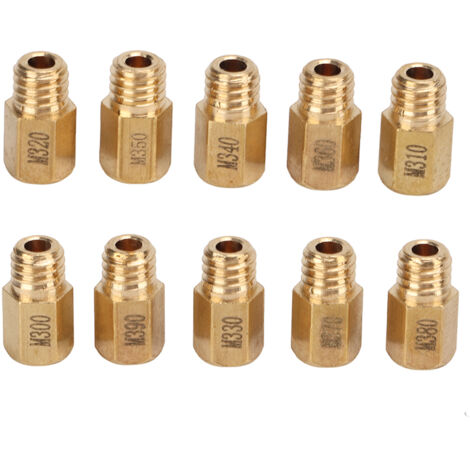 Juego de 10 surtidores principales hexagonales de latón para Mikuni VM, TM, TMX 300-390 (1/5)