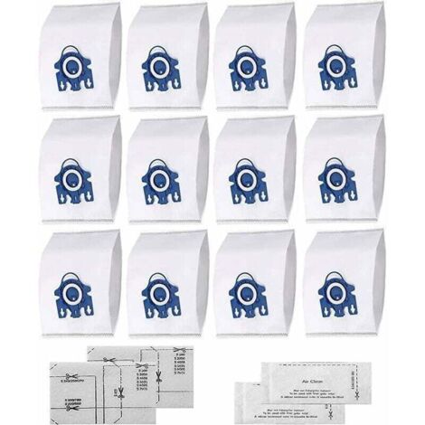 Bolsas para aspiradora FOREHILL HyClean 3D FJM para Miele (12 bolsas, 2 filtros de motor, 2 filtros de escape). Paquete de bolsas para aspiradora Miele GN XXL, alternativa a Miele 9917730 GN HyClean 3 (1/5)