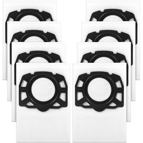 Paquete de 8 bolsas para aspiradora Kärcher WD4, WD5, WD6, MV4, MV5 y MV6: microfibra de 5 capas, alto rendimiento de filtración (99,99%), bolsas de vellón duraderas. (1/5)