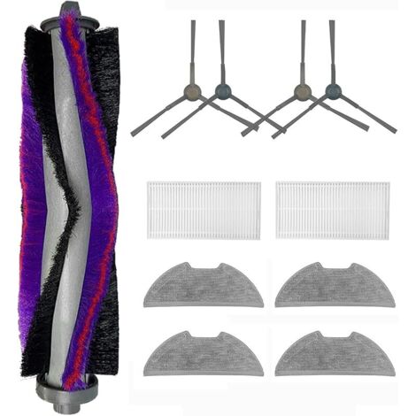 Kit de repuestos FOREHILL para aspiradora robótica Eureka E10S: 1 cepillo principal, 2 pares de cepillos laterales y 2 filtros HEPA. (1/5)