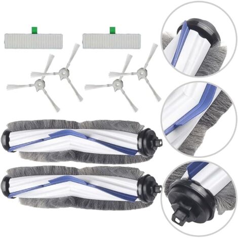 Set Ricambi Aspirapolvere: Spazzola Laterale + Filtro Alta Efficienza Per Rowenta Explorer 60 (RR7427, RR7447, RG7447)