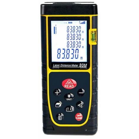 Telémetro láser de 40 metros, dispositivo de medición infrarrojo amarillo, 40 metros, embalaje en inglés (1/5)