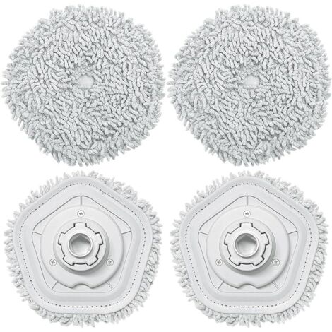 Paquete de 4 paños de repuesto FOREHILL para aspiradoras robóticas Dreame W10/W10 Pro, paños lavables, perfectos para todo tipo de aspiradoras. (1/5)