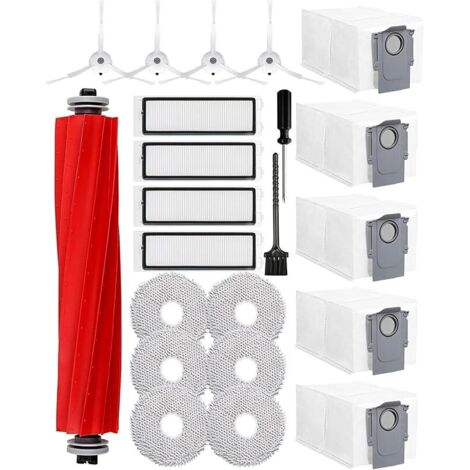 Accesorios para aspiradoras Roborock Qrevo Pro/Qrevo S/Qrevo MaxV: 1 cepillo principal, 4 filtros HEPA, 5 bolsas para polvo (1/5)