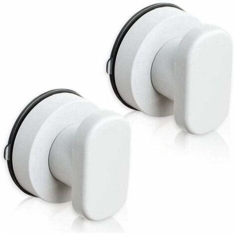 Manijas de puerta con ventosa, manijas de cajón con ventosa para armarios, refrigeradores y puertas de vidrio, manijas portátiles y manijas para muebles con ventosas fuertes para baños (Blanco) FOREHI (1/5)