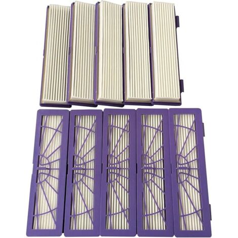 Filtros HEPA FOREHILL Clean Fairy, paquete de 10, para todos los modelos de aspiradoras Neato Botvac de las series 70e, 75, 80, 85, D3 y D5. (1/5)