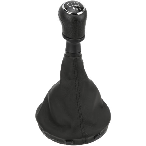 Funda para pomo de palanca de cambios FOREHILL fabricada en piel sintética negra como repuesto para Transport Multivan Caravelle T5 T6 (2003–2011, 6 velocidades) (1/5)