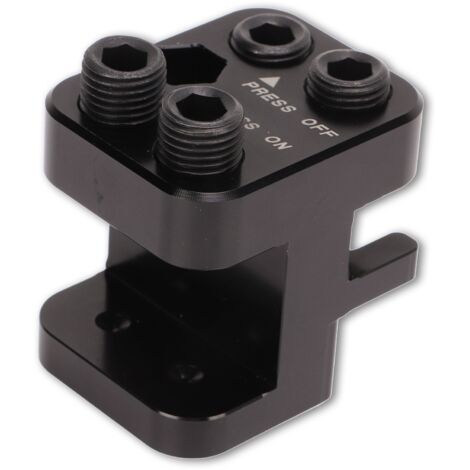 Herramienta de prensa para candados de cadena de motocicleta/ATV FOREHILL, aluminio sólido anodizado negro para cadenas 520, 525 y 530 (1/5)