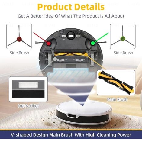 vhbw batteria compatibile con Ecovacs DG36, DG70, Osmo SLIM11, DG3G, Deebot N5 POWER, Osmo SLIM10 home cleaner (3200mAh, 14,4V, Li-Ion