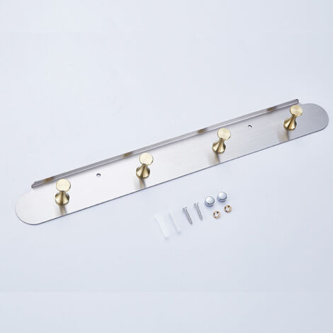Ganchos de pared, percheros, toalleros, llaveros, ganchos para ropa y colgadores de puerta de acero inoxidable – plateado