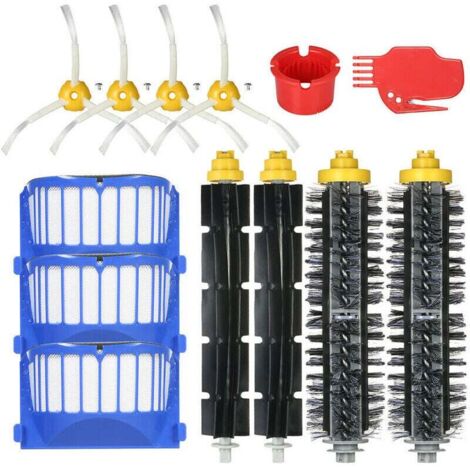 Kit de repuestos de 13 piezas para aspiradoras iRobot Roomba serie 600 (modelos 690, 691, 694, 650, 651, 664, 615, 601 y 630): cabezal de cepillo, cepillo flexible, filtro, cepillo lateral y herramien (1/5)