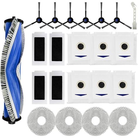 Juego de repuestos FOREHILL de 22 piezas para aspiradoras robóticas ECOVACS DEEBOT T30 PRO OMNI / T30 OMNI, 1 cepillo principal, 4 almohadillas de fregado (1/5)