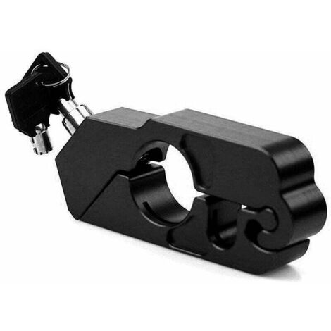 Bocina eléctrica negra para motocicleta con dispositivo antirrobo y bloqueo de manillar (1/5)