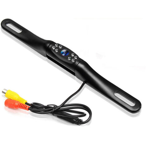 Placa de matrícula metálica larga con 8 luces, cámara de marcha atrás, cámara para coche PZ413-8 HD (1/5)