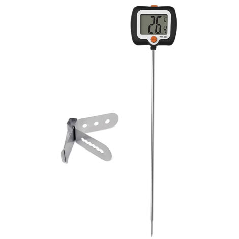 Digitales Zuckerthermometer mit Topfclip, Ölthermometer aus Edelstahl, 180° drehbare Sonde, elektronische Anzeige zum Kochen, Grillen und Backen (1/4)