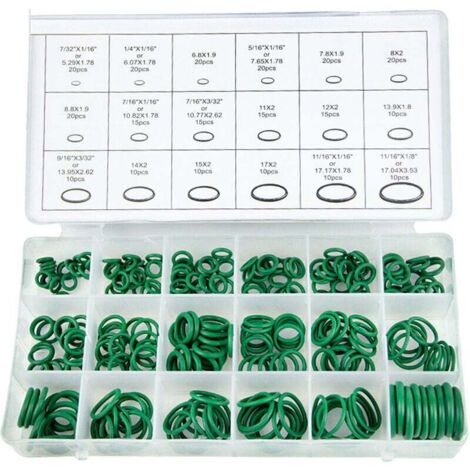 270-teiliges O-Ring-Set, 18 Größen, Ersatzdichtungen für hydraulische Klimaanlagen, gute Abdichtung an Bewässerungsarmaturen für Tür-, Fenster-, Geräte-, Lager- und Pumpenreparatur (1/3)