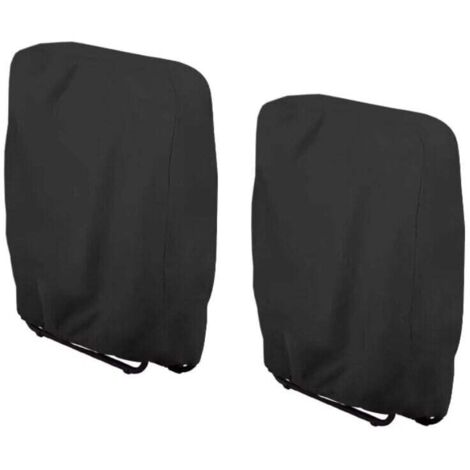 Schutzhülle für klappbare Sonnenliege, staubdichte Garten-Sonnenliegen-Abdeckung, wasserdicht, UV-beständig, 210D Oxford, Garten-Relax-Abdeckung für Relaxsessel, B71×H110cm (2 Stück, Schwarz) (1/4)