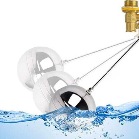 Produktbild von Restokki Schwimmerkugelventil DN15 G1/2 Aus Messing – Edelstahl-Schwimmer, 0–50 °C, Korrosionsbeständig Für Wasserstandsmessung