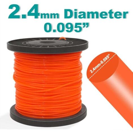 Hochleistungs-Rasentrimmerfaden, 2,4 mm x 100 m, runder