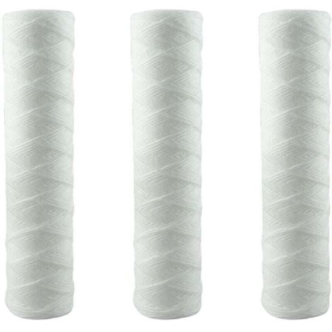 3er-Pack Spiralfilterkartuschen für Wasserfilter – Sedimentfiltration bis zu 25 Mikron – Universal-Standardgröße (1/4)