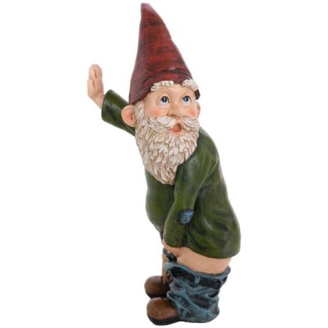Lustige Gartenzwerg-Statue aus Polyresin, Gartenzwerg-Statue für die Innen- oder Außendekoration (1/4)
