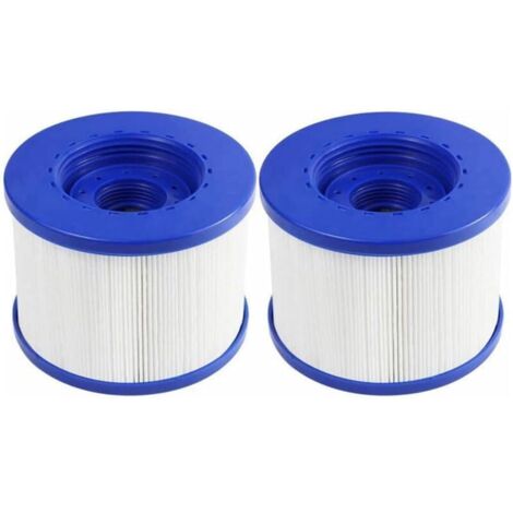 2er Set Spa-Filterkartuschen zum Einschrauben, Einschraubfilter für aufblasbare Spas, 60 mm Gewinde, Ersatzfilterkartusche für Cosy Spa, Clever Spa und mehr, 105 82 mm