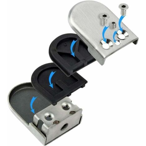 4 pezzi Ganci per Specchio a Muro, Appendi Specchio Clip per Specchio Supporto Vetro Clip in