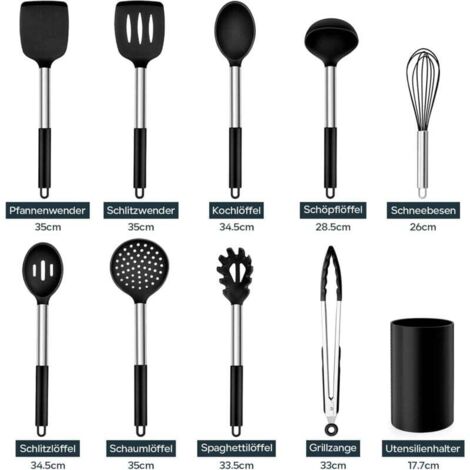 12PCS Utensili da cucina in silicone Pentole antiaderenti