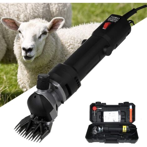 Tosatrice elettrica per pecore da 1200 W, tosatrice portatile per pecore con 6 velocità, tosatrice elettrica per capre, pecore, lama, cavalli, alpaca, per la cura del pelo spesso e dei capelli.