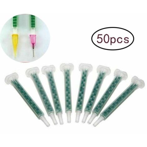Accessori per colla bicomponente Aiperq Tigrezy: 50 ugelli di miscelazione di ricambio per colla bicomponente (colla epossidica)