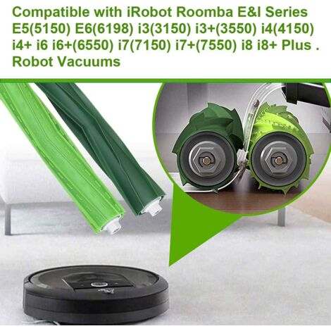 4 Brosse En Caoutchouc Loveco Pour IRobot Roomba Série I & E - I3 I7 J7 Etc.